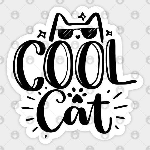Cool Cat Sticker by P-ashion Tee